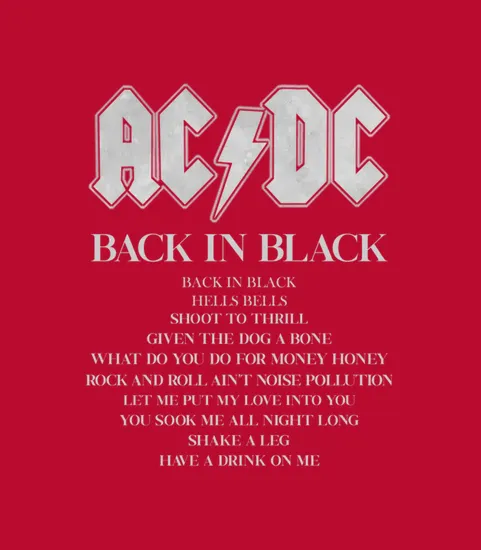 017 Acdc Back In Black Tour Two Side