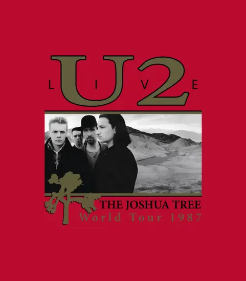 2 Side Vintage U2 Rock Band Live The Joshua Tree World Tour 1987