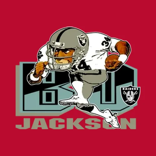 Bo Jackson Retro Football Caricature