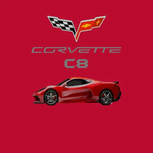 Corvette C8 New 2020 Mid Engine Side View