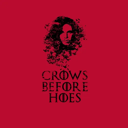 Game Of Thrones Tshirt Jon Snow Tshirt Game Of Thrones Crows Before Hoes Jon Snow Tshirt Gift