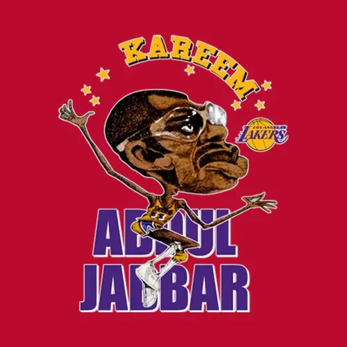 Kareem Abdul Jabbar Basketball Caricature