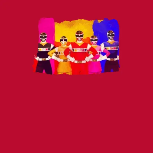 Power Rangers In Space Tv Show Watercolor