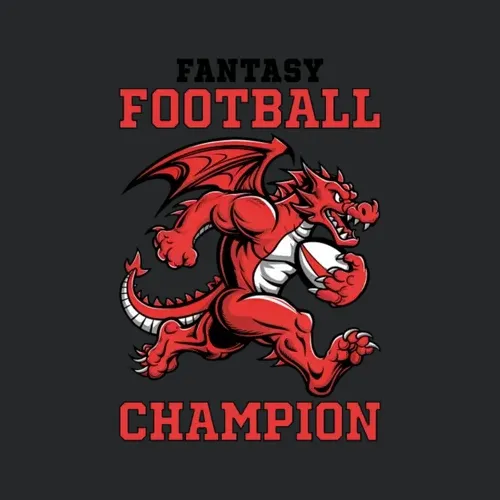 Funny Fantasy Football Champion Dragon Running