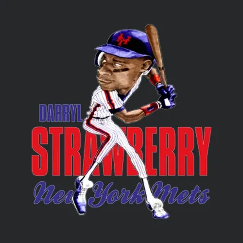 Darryl Strawberry Retro Caricature