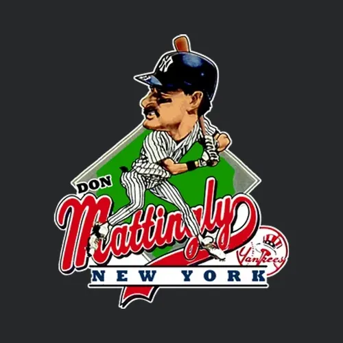 Don Mattingly Retro Caricature