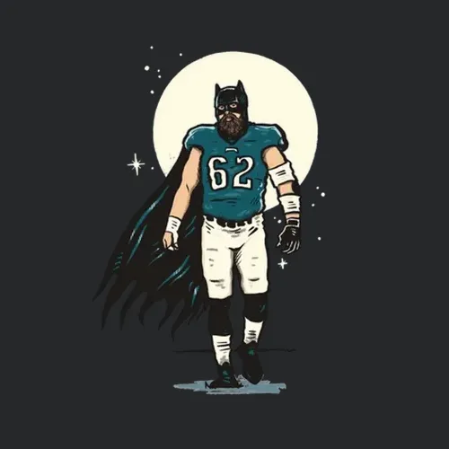 Fat Batman Jason Kelce Cartoon