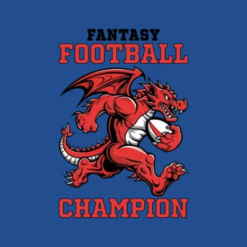 Funny Fantasy Football Champion Dragon Running