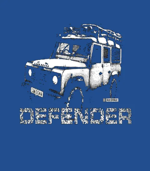 Khaki Land Rover Defender Illustation Autonaut