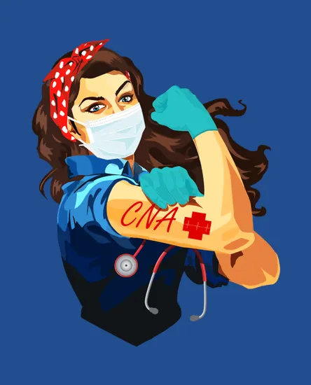 Nurse Cna Certified Nursing Assistant Frontline Workers Nurse Strong Rosie Riveter