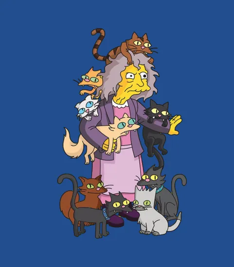 The Simpsons Crazy Cat Lady Sweater Longsleeve