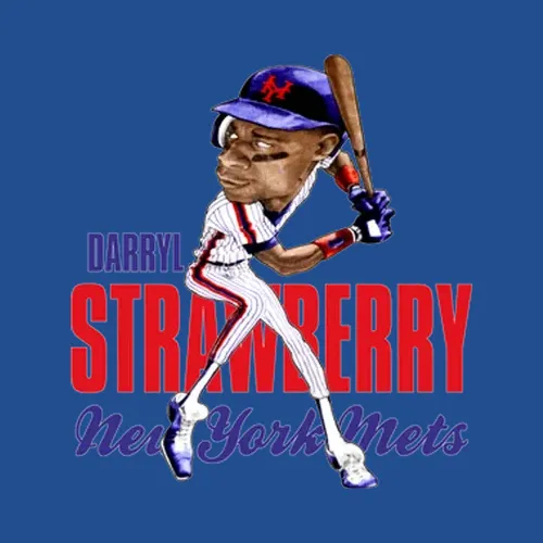 Darryl Strawberry Retro Caricature