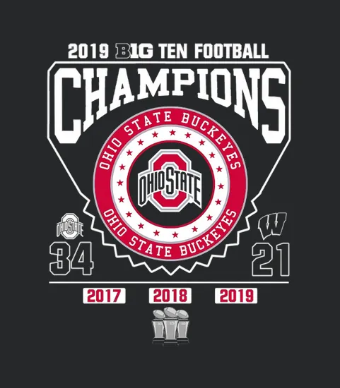 2019 Big Ten Football Champions Ohio State Buckeyes 34 21