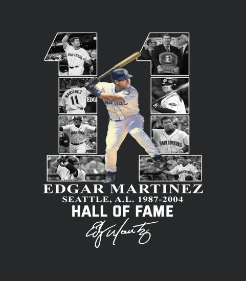 Edgar Martinez 11 Seattle Hall Of Fame Signature