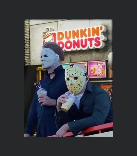 Michael Myers Jason Voorhees Drink Dunkin Donuts