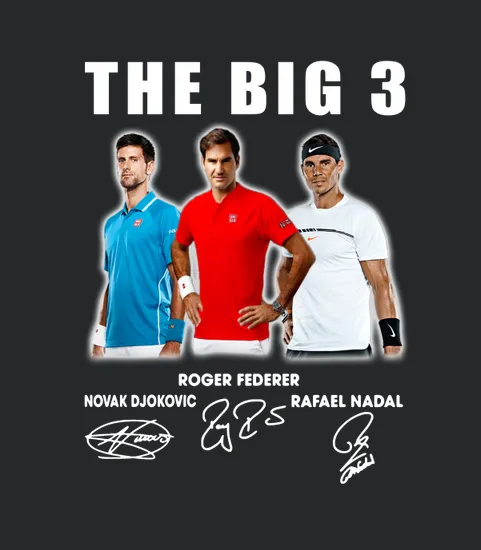 The Big 3 Novak Djokovic Roger Federer Rafael Nadal All Signed