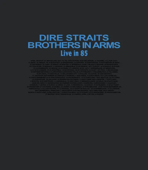 Vinatge Dire Straits Brothers In Arms Live In 85 Tour Two Side