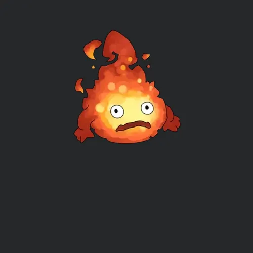 Howls Moving Castle Calcifer White Studio Ghibli