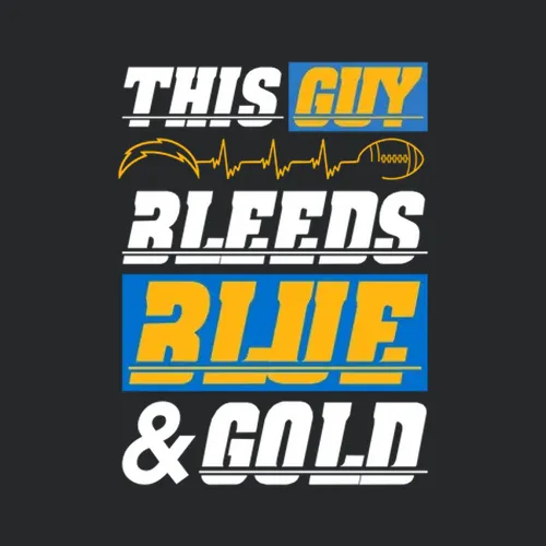 San Diego Chargers This Guy Bleeds Blue And Gold
