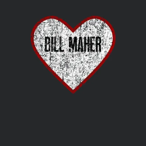 Bill Maher Heart Love Adore Comedian Comedy Worn Look Cool Fan