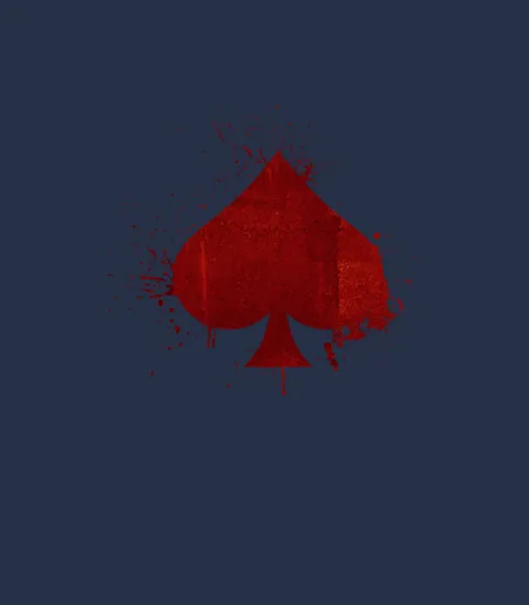 Ace The Spade Grunge Art With Red Color On Black