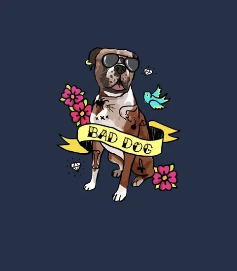 Bad Dog Tattoo Boxer