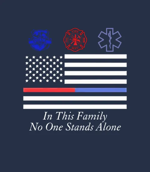 In This Family No One Stands Alone American Flag