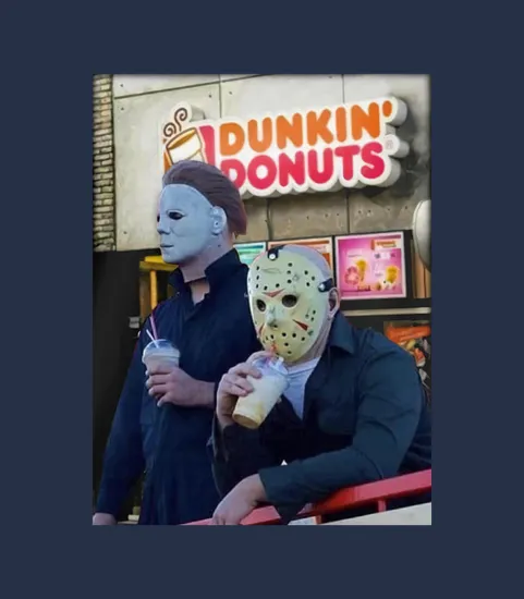 Michael Myers Jason Voorhees Drink Dunkin Donuts