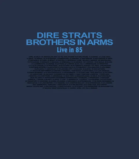 Vinatge Dire Straits Brothers In Arms Live In 85 Tour Two Side