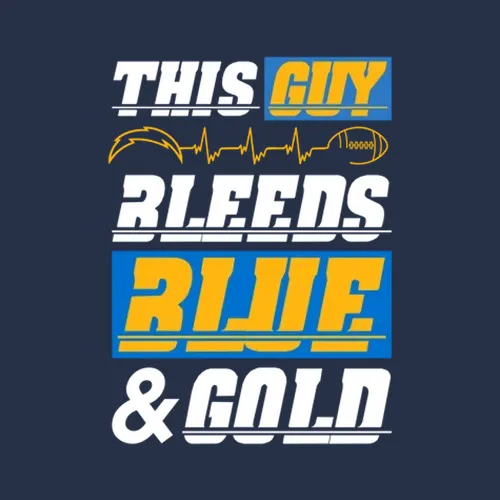 San Diego Chargers This Guy Bleeds Blue And Gold