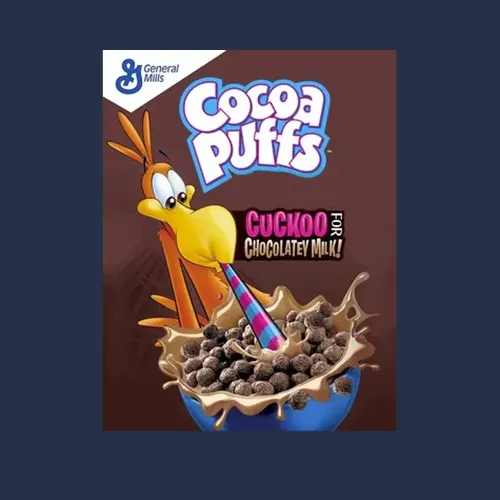 Cocoa Puffs Box Greatest Cereal Of All Time Breakfast Fan Foodie Baby