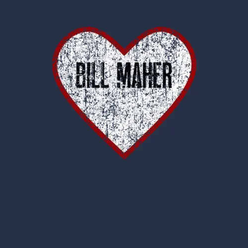 Bill Maher Heart Love Adore Comedian Comedy Worn Look Cool Fan
