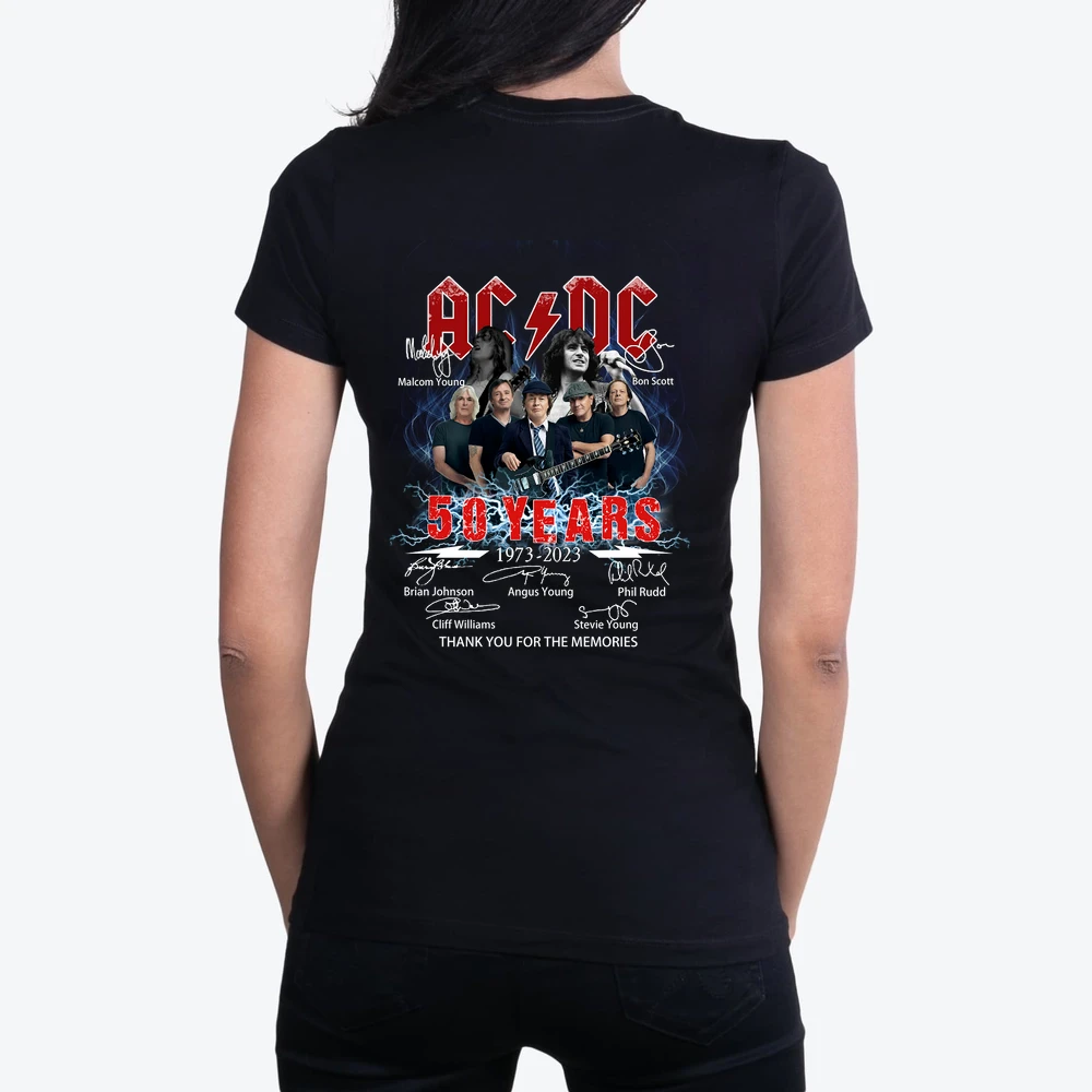 Acdc 50 Years Anniversary 1973 2023 Thank You For The Memories Signatures