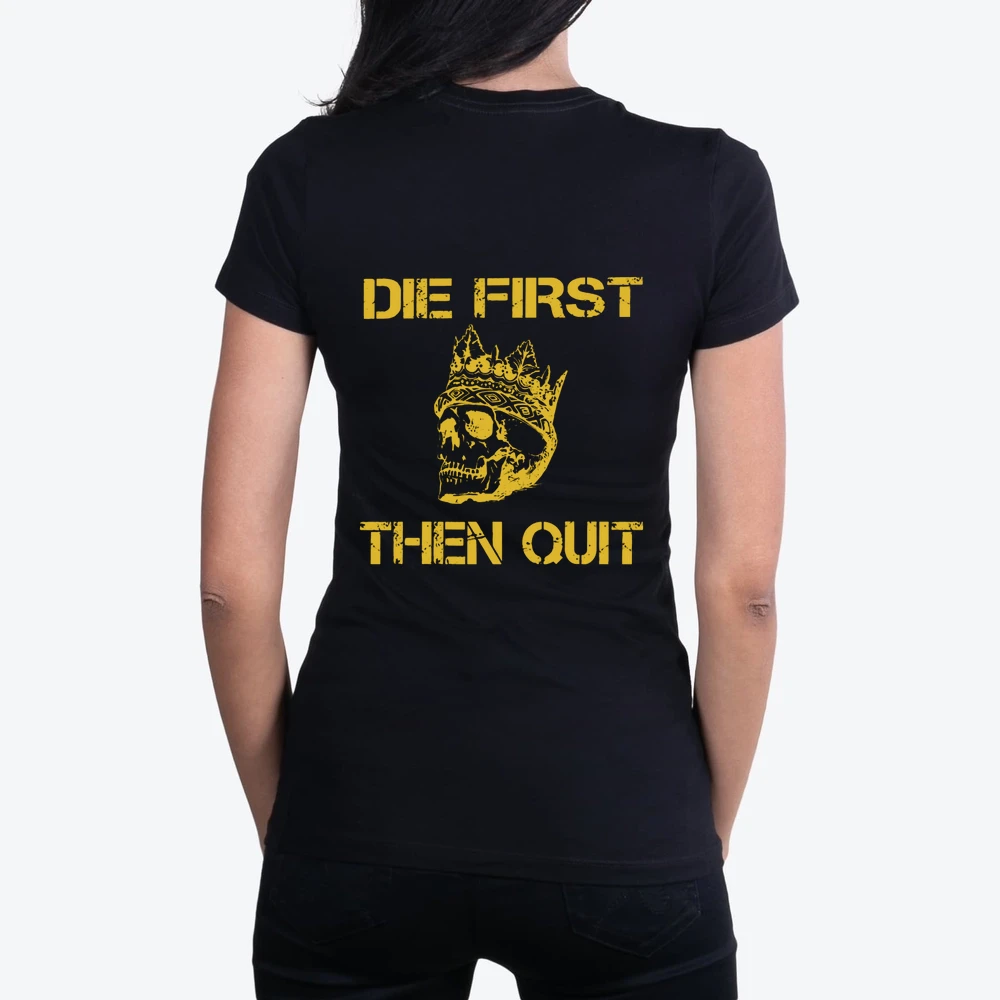 Die First Then Quit Military Veteran Skull Crown