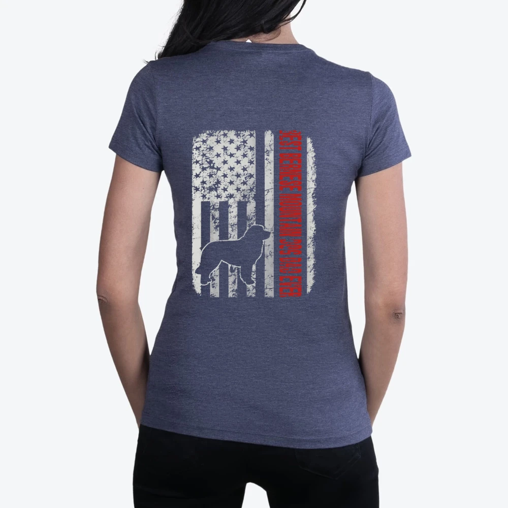 Best Bernese Mountain Dog Dad Ever American Flag