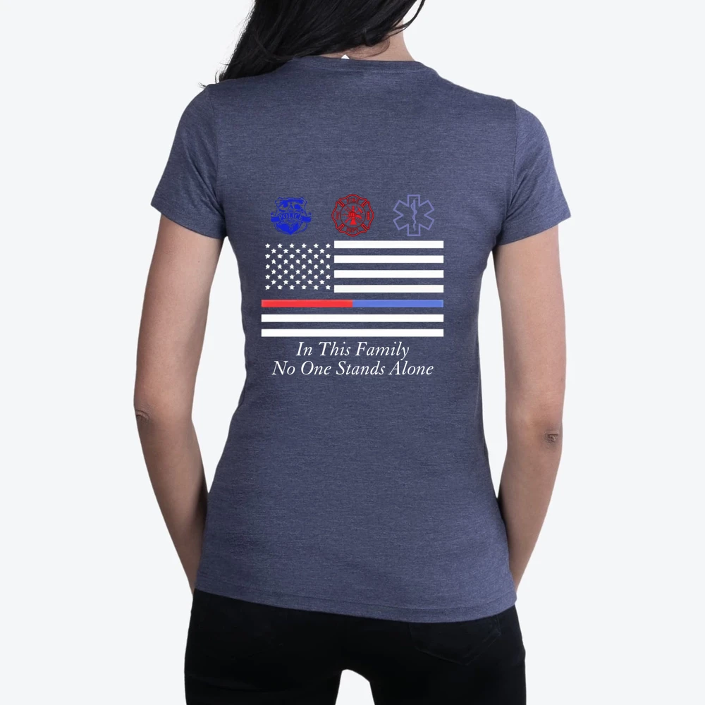 In This Family No One Stands Alone American Flag