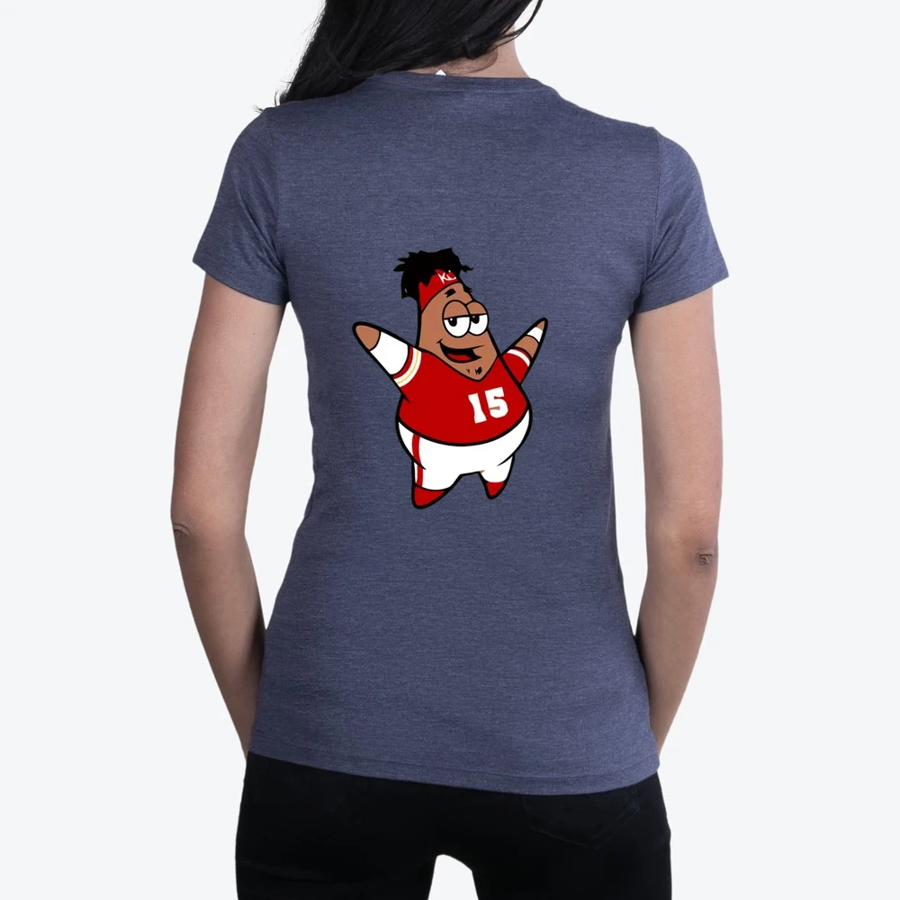 Patrick Star Mahomes Funny Kansas City Spongebob Parody Game Day Football Gift