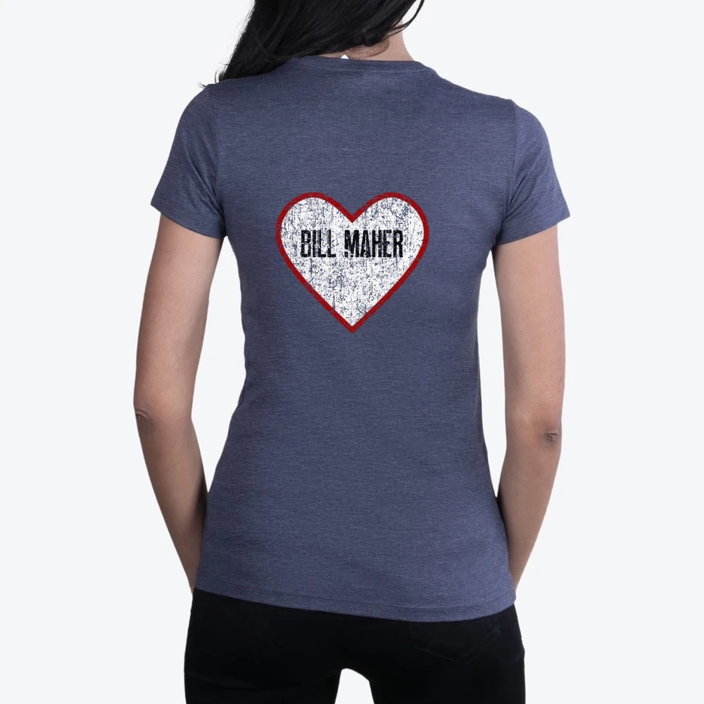 Bill Maher Heart Love Adore Comedian Comedy Worn Look Cool Fan