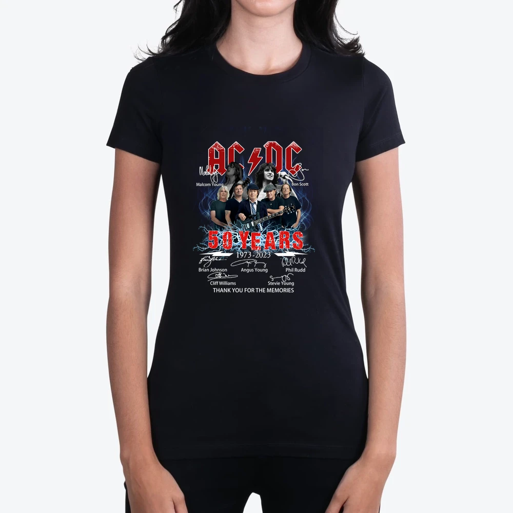 Acdc 50 Years Anniversary 1973 2023 Thank You For The Memories Signatures