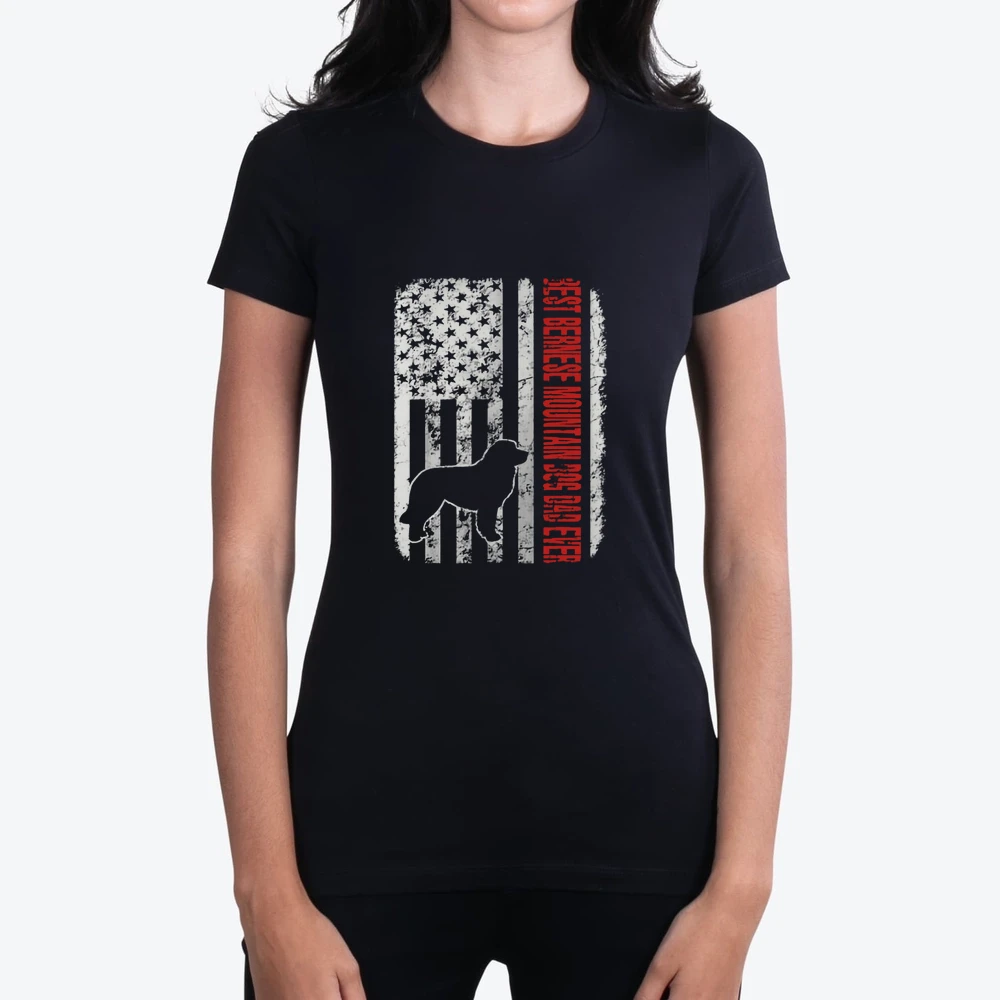 Best Bernese Mountain Dog Dad Ever American Flag