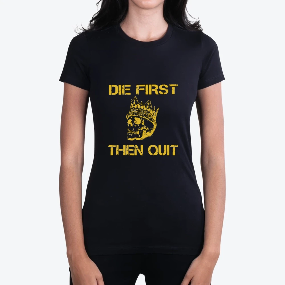 Die First Then Quit Military Veteran Skull Crown