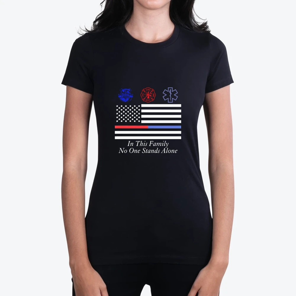 In This Family No One Stands Alone American Flag