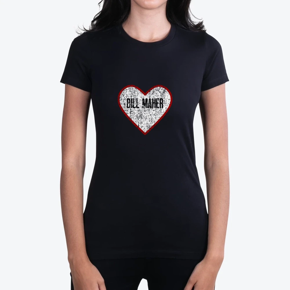 Bill Maher Heart Love Adore Comedian Comedy Worn Look Cool Fan
