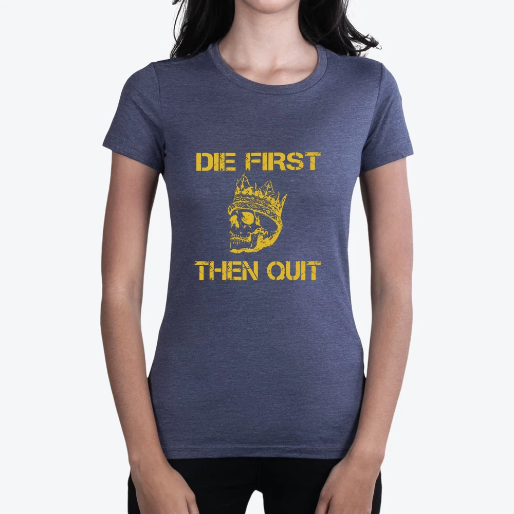 Die First Then Quit Military Veteran Skull Crown