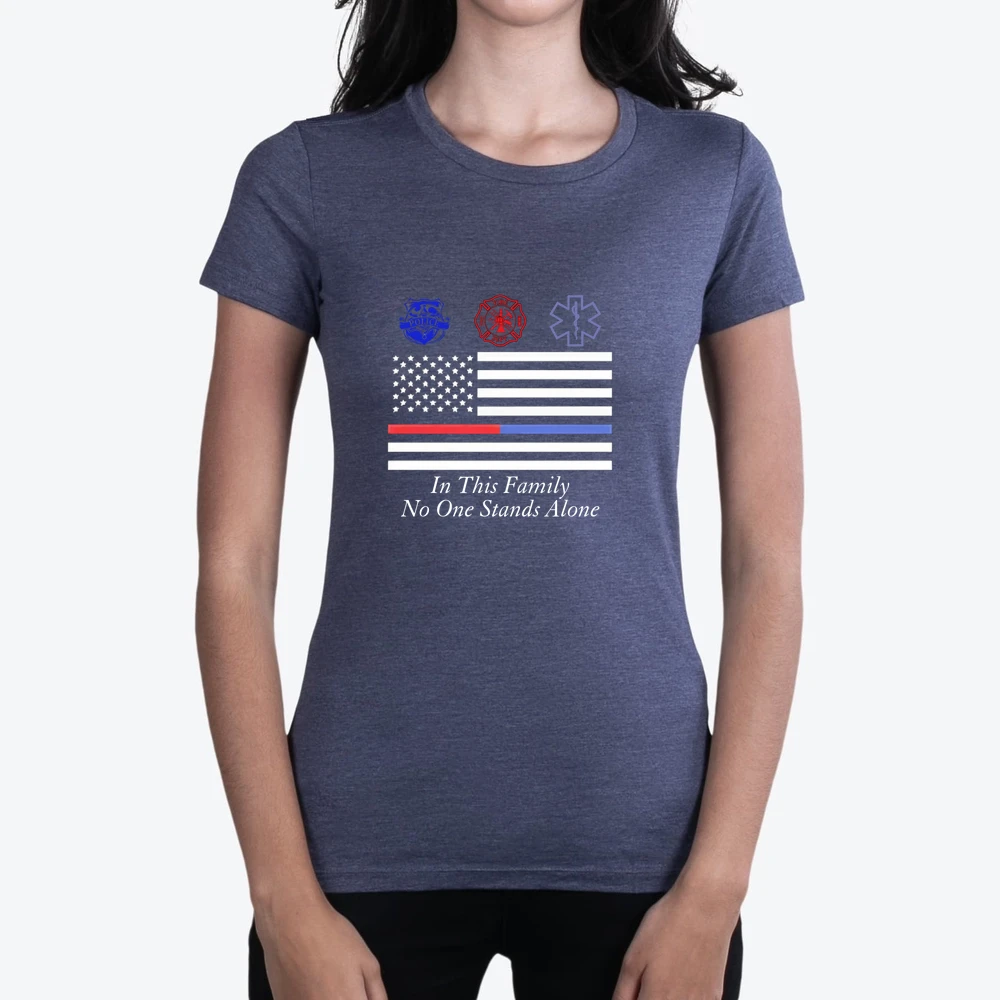 In This Family No One Stands Alone American Flag