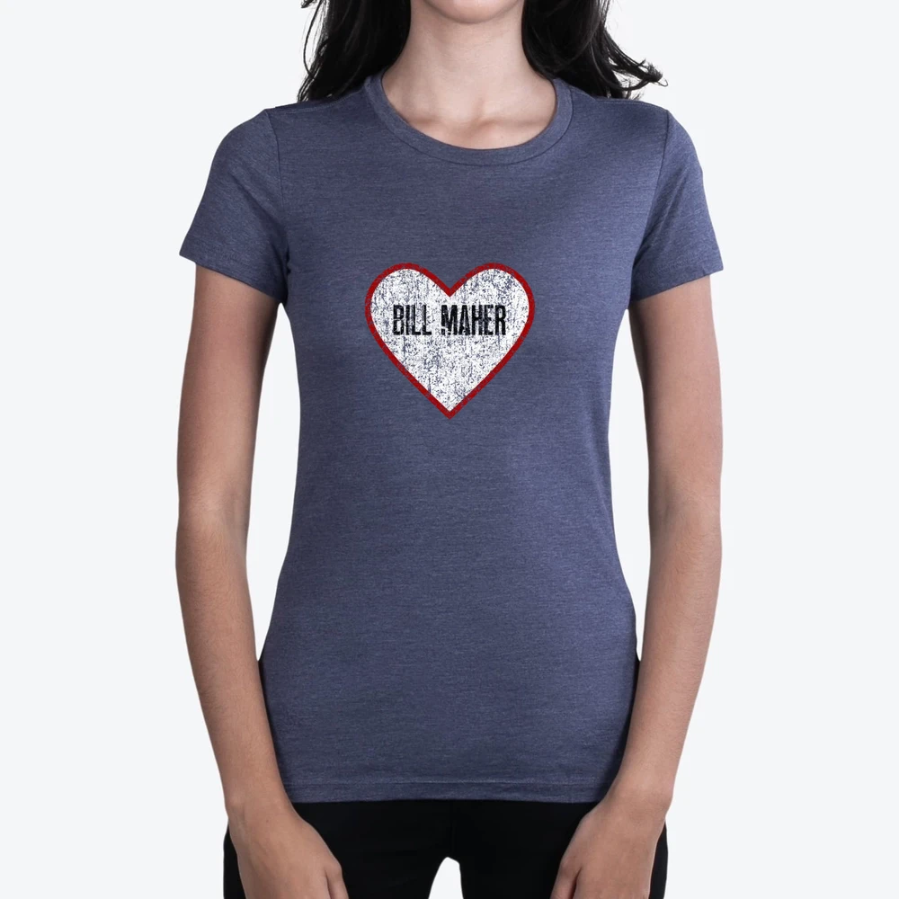 Bill Maher Heart Love Adore Comedian Comedy Worn Look Cool Fan