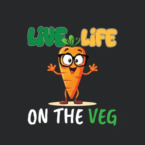 Funny Plant Based Design Carrot With Funny Vegan