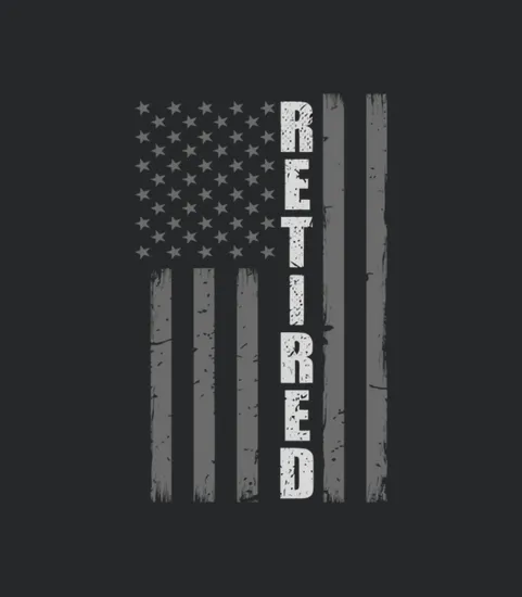 Retired Corrections Officer Thin Silver Line Flag