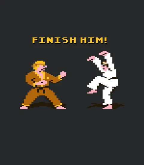 8 Bit Karate Kid Finish Him