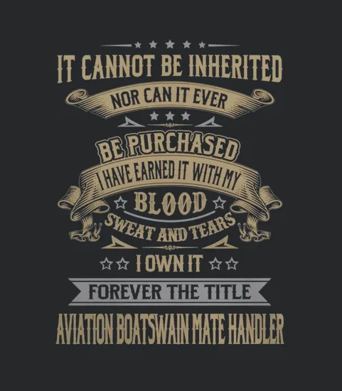 Aviation Boatswain Mate Handler Forever Job Title